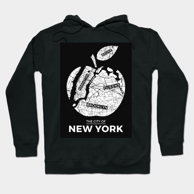 New York City Big Apple Hoodie by AlexPDJ